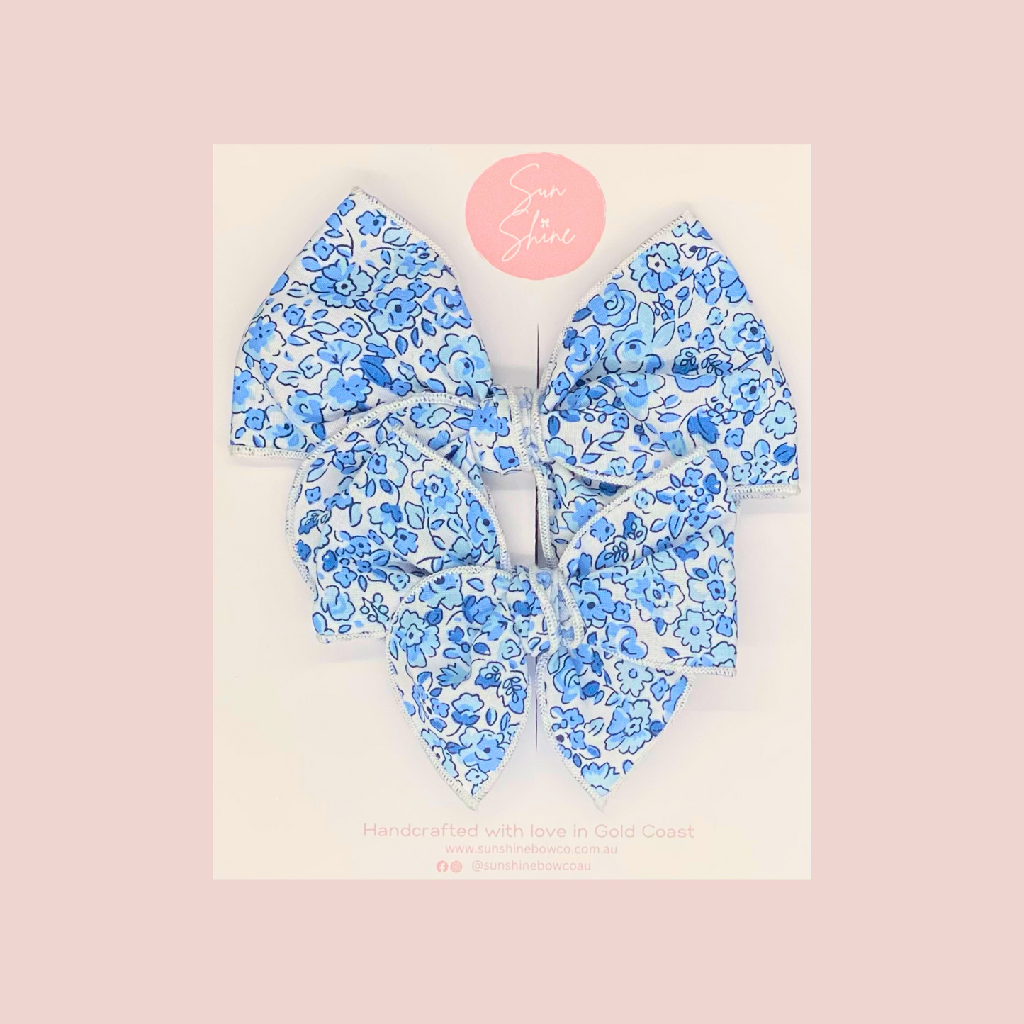 Blue Blossom fable Hair Bow