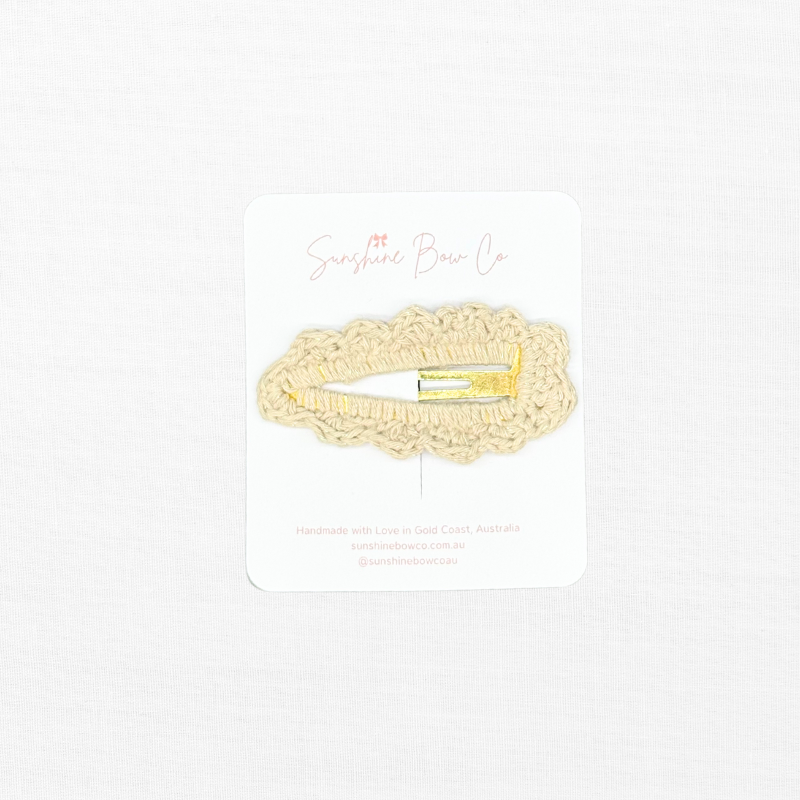 Champagne Crochet Clip