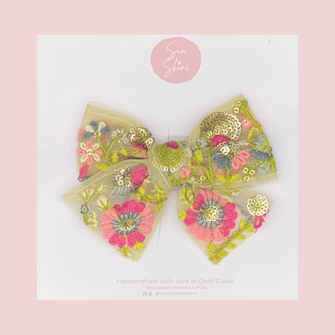 Flower Garden Hair Bow