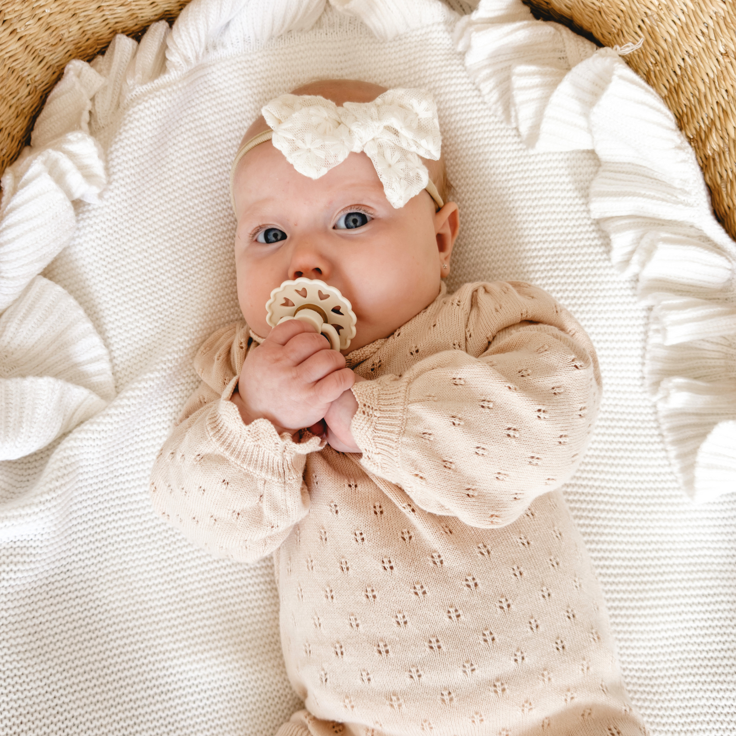 Ivory Bloom Hair Bow