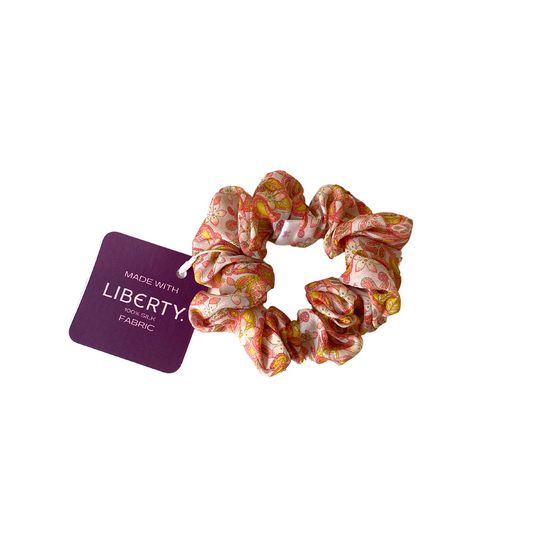 100% SILK Liberty Lemon Zest Scrunchie