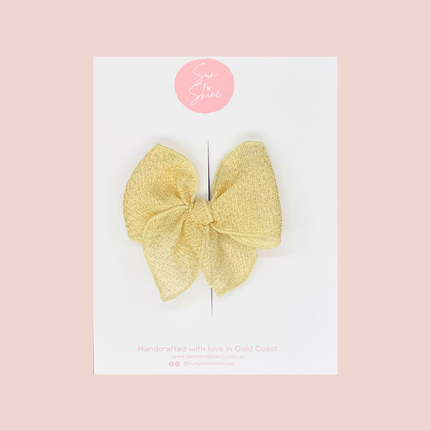 Golden Silk Elegance Fable Hair Bow